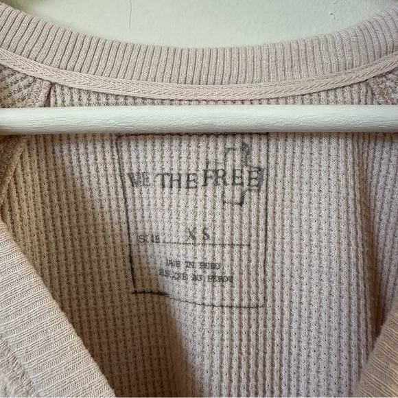 Free People Thermal Boxy Long Sleeve Top Size XS - Picture 5 of 7